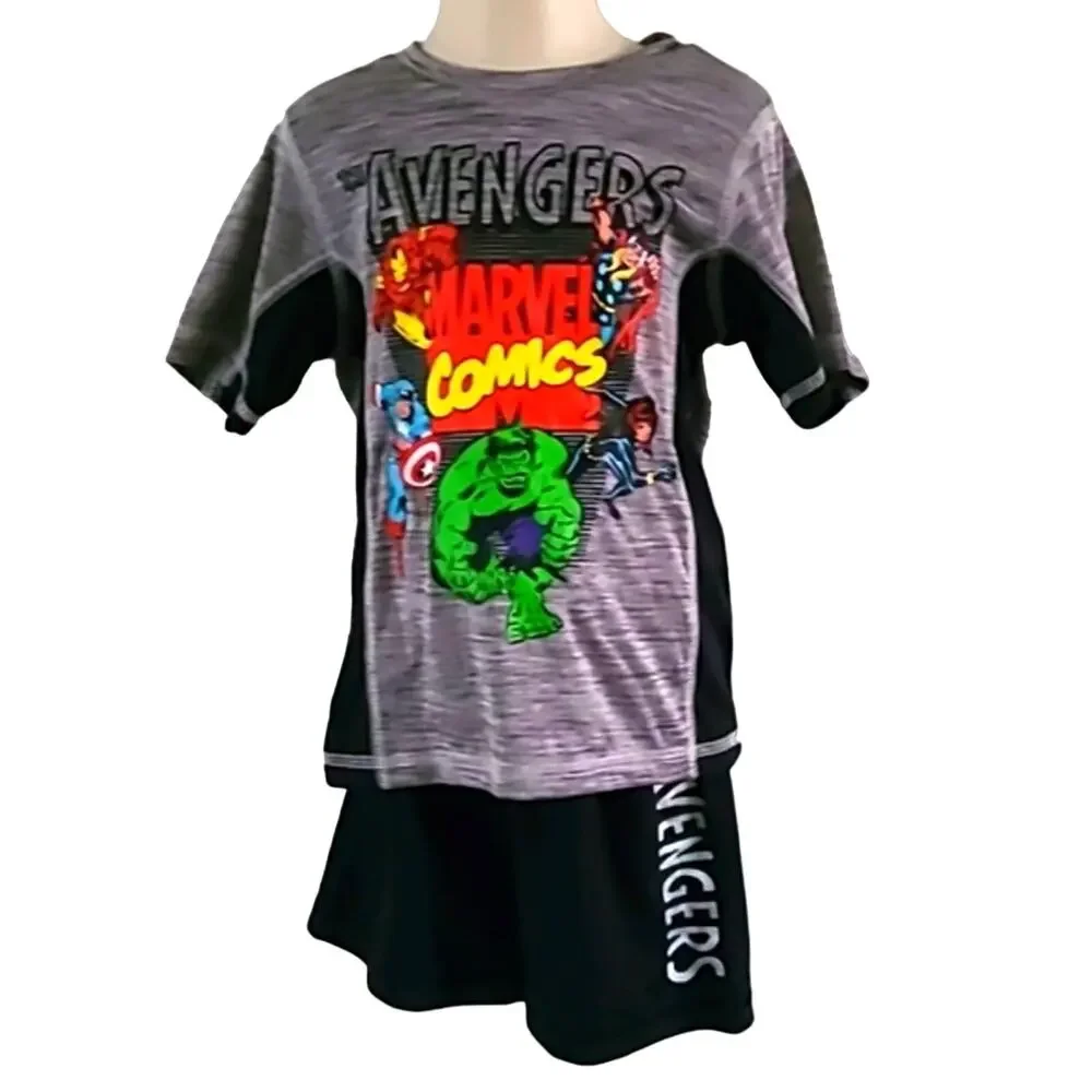 NWOT Marvel Avengers Boys' 2-Piece Shirt & Shorts Set, Size 2T Multicolor